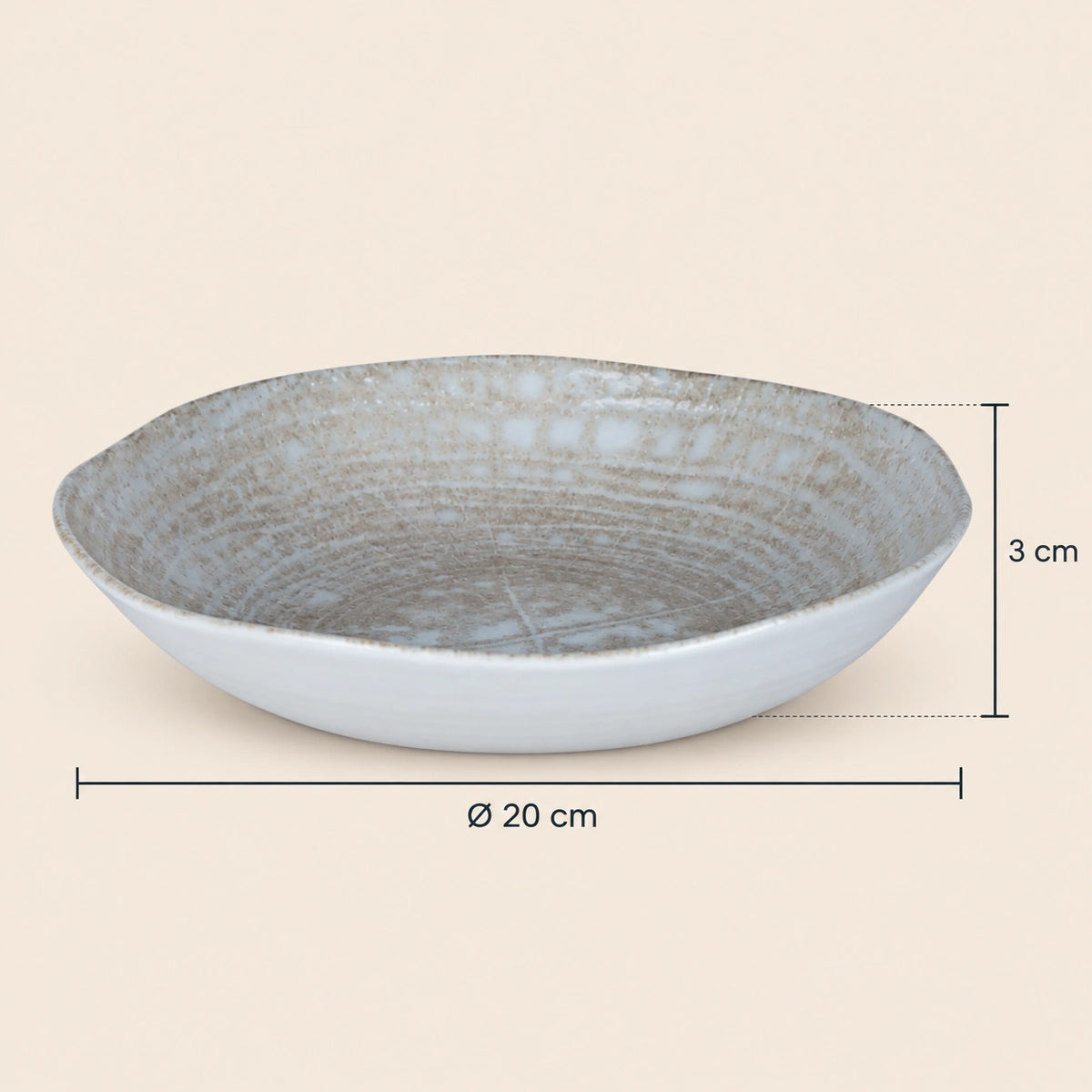 Porcelain plate, deep design, dishwasher safe – Kaylaa | PTMD