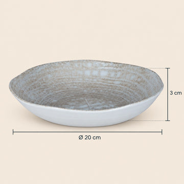 Teller – Creme Porzellan, Runde Form, Schlichte Optik, 20 cm - Kaylaa | PTMD