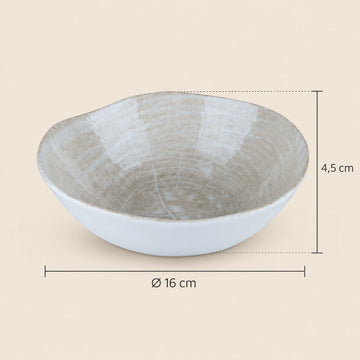 Bowl made of porcelain, round, cream-coloured with a smooth surface – Kaylaa | PTMD