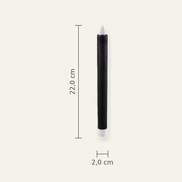 LED taper candle with moving flame and timer function battery operated - Led | PTMD