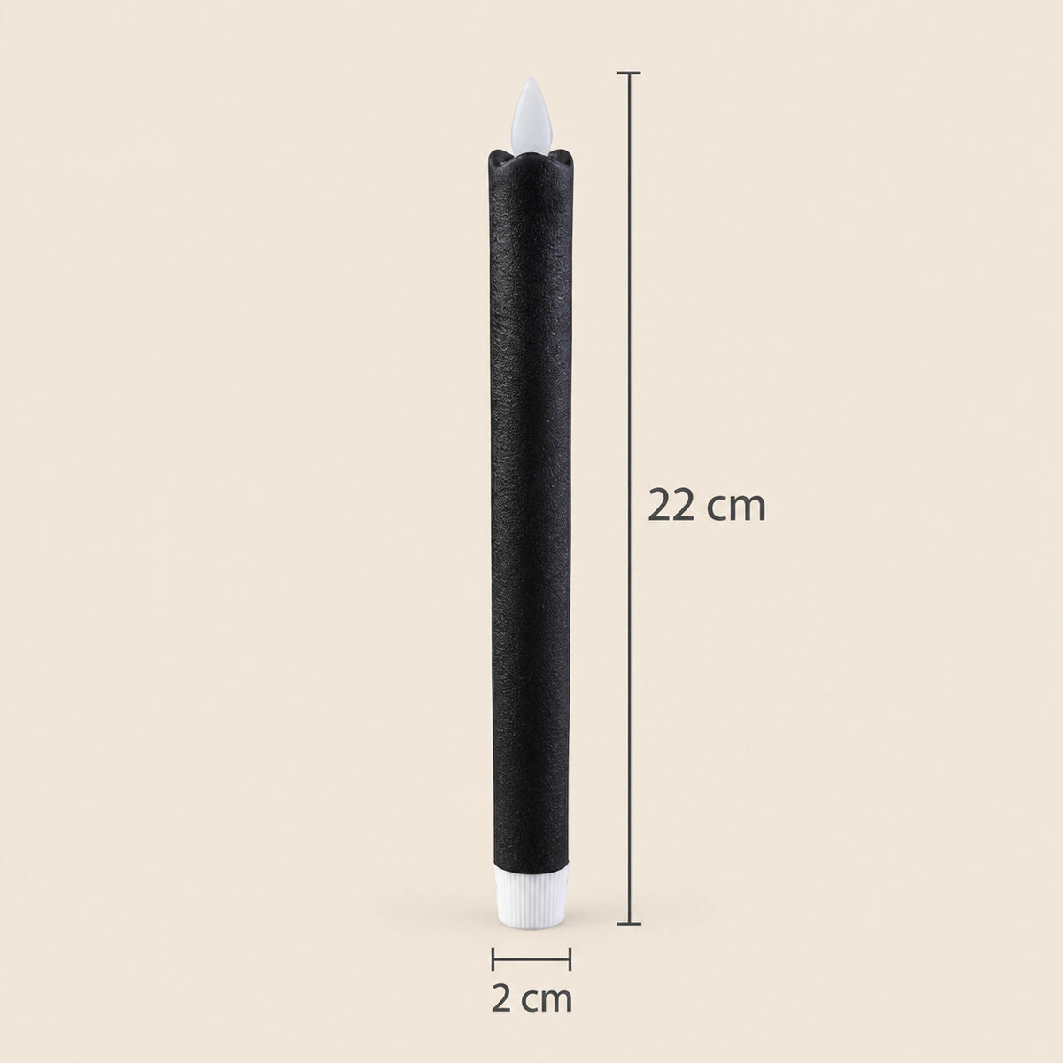 LED taper candle with moving flame and timer function battery operated - Led | PTMD