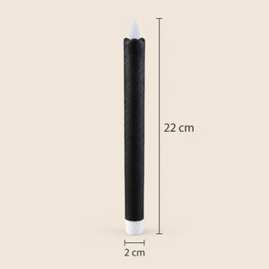 LED taper candle with moving flame and timer function battery operated - Led | PTMD