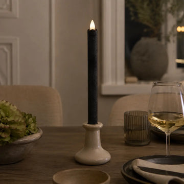 LED taper candle with moving flame and timer function battery operated - Led | PTMD