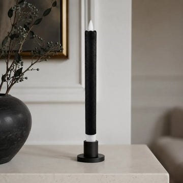 LED taper candle with moving flame and timer function battery operated - Led | PTMD