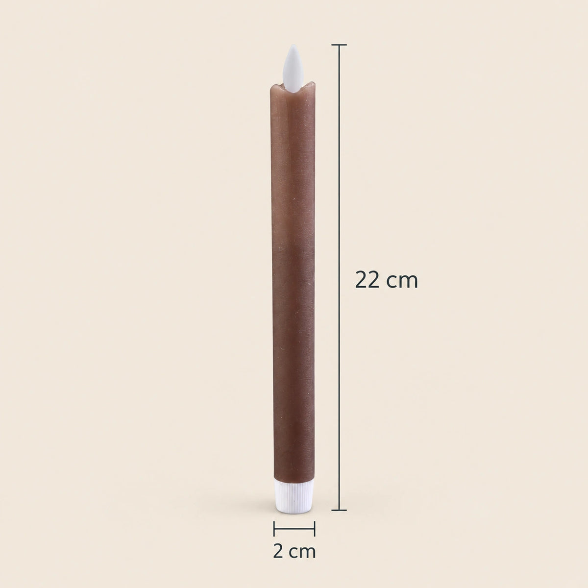 LED taper candle with moving flame and timer function battery operated - Led | PTMD