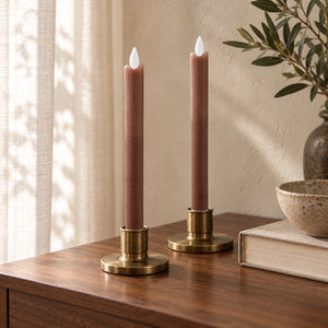 LED taper candle with moving flame and timer function battery operated - Led | PTMD