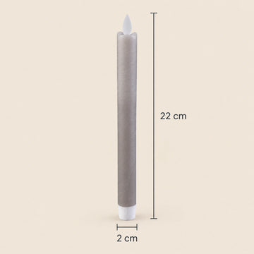 LED-Stabkerzen mit beweglicher Flamme, 22 cm hoch | PTMD