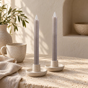LED taper candle with moving flame and timer function battery operated - Led | PTMD