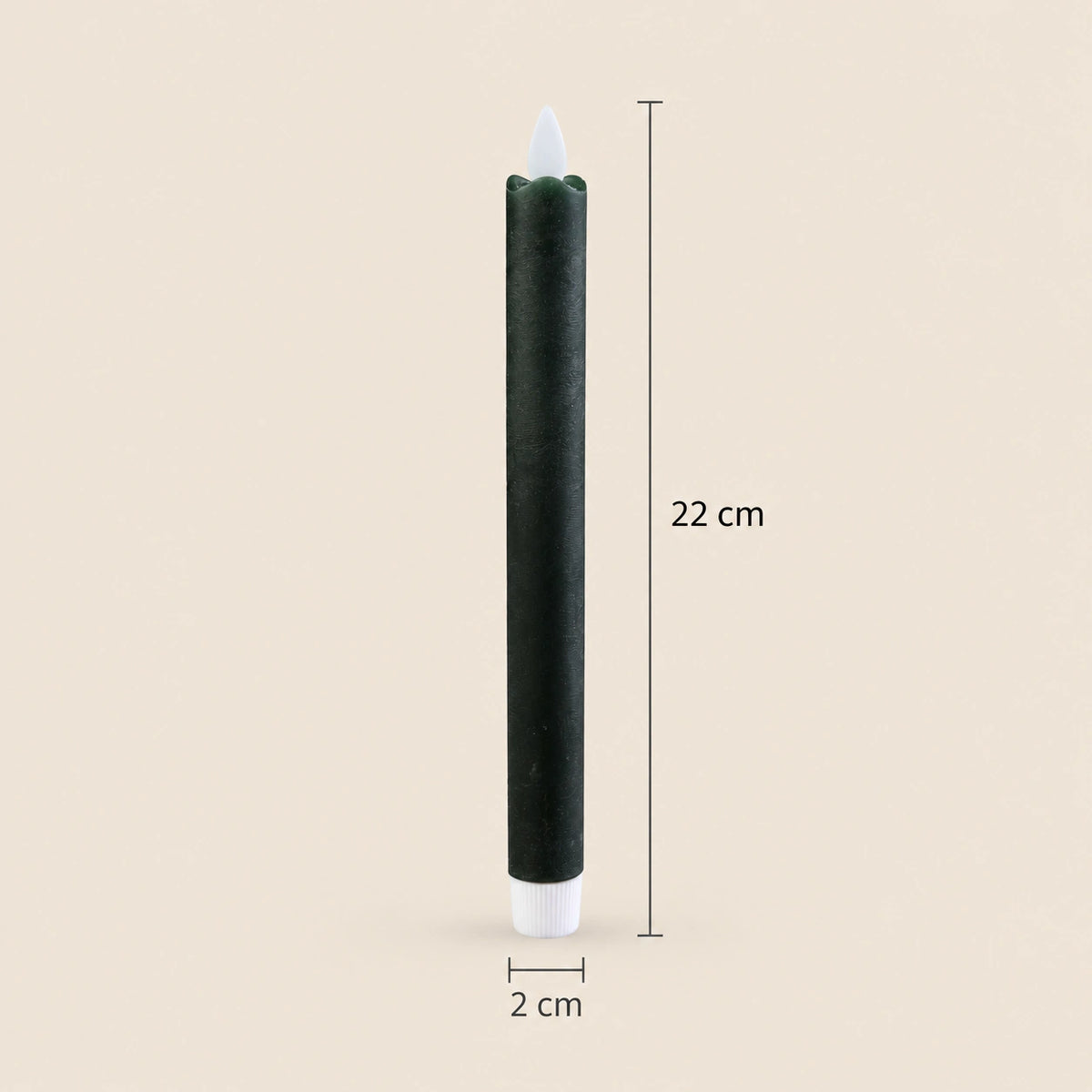 LED taper candle with moving flame and timer function battery operated - Led | PTMD