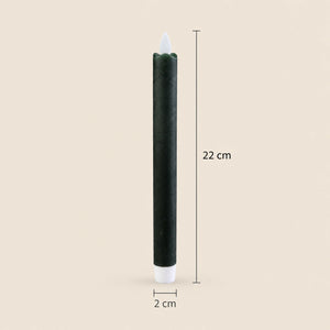 LED taper candle with moving flame and timer function battery operated - Led | PTMD