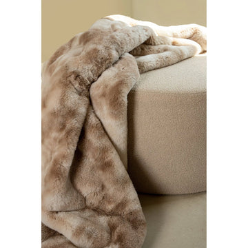 Decke – Beige Polyester, Kunstfell Optik, Glatte Oberfläche, 220 x 240 cm - Linde | PTMD