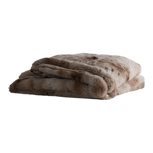 Faux fur blanket with a soft feel and hand-finished craftsmanship in a gift box – Linde | PTMD