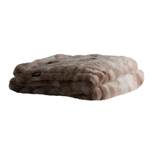 Decke – Beige Polyester, Kunstfell Optik, Glatte Oberfläche, 220 x 240 cm - Linde | PTMD