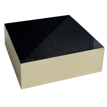 Couchtisch aus Eisen mit quadratischem Schwarzglanz - Design – Irvy | PTMD - Esszett Luxury | Stilvolles Wohnen mit Charakter