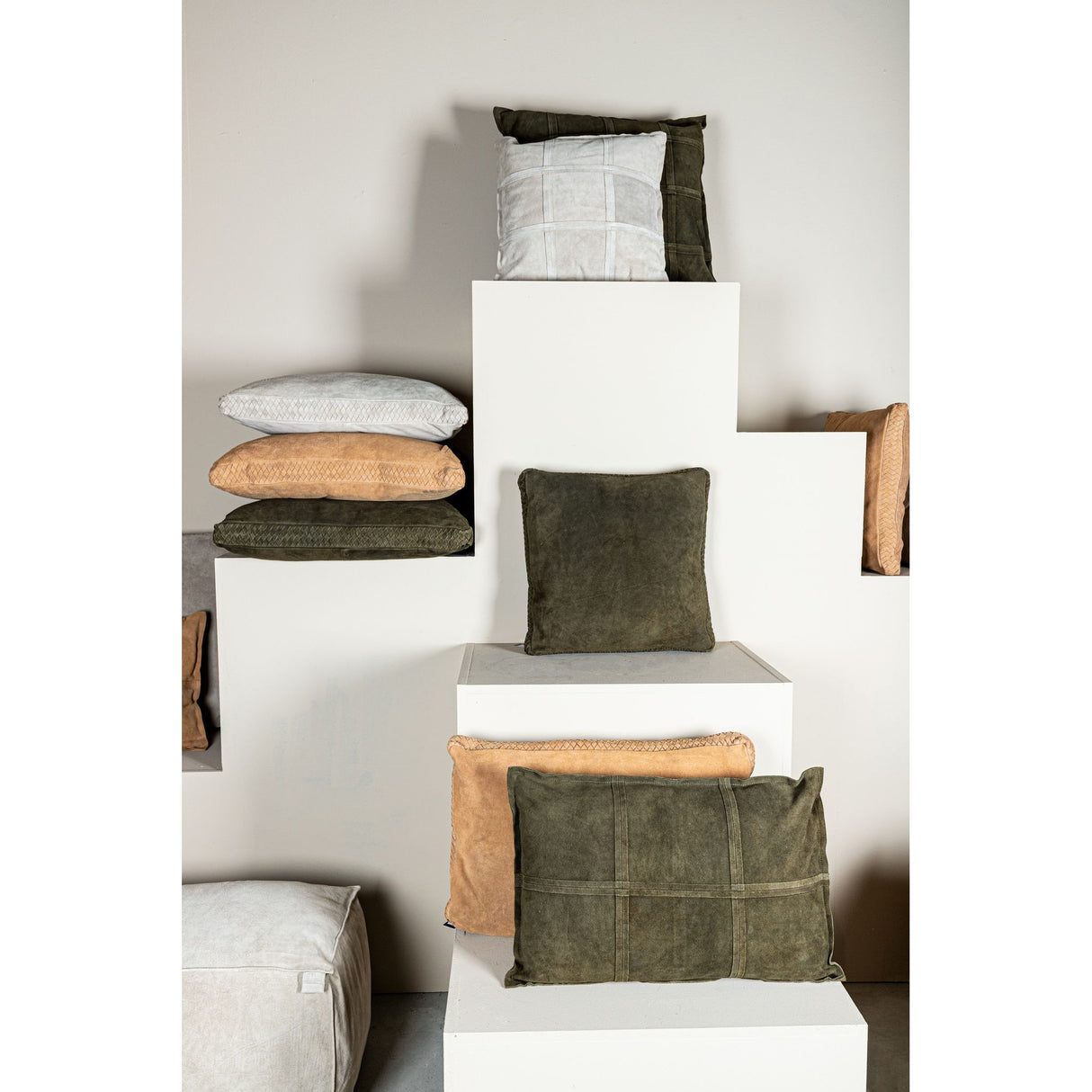 Cushion - Taupe Suede, Zipper, Polyester Filling, S – Suky | PTMD