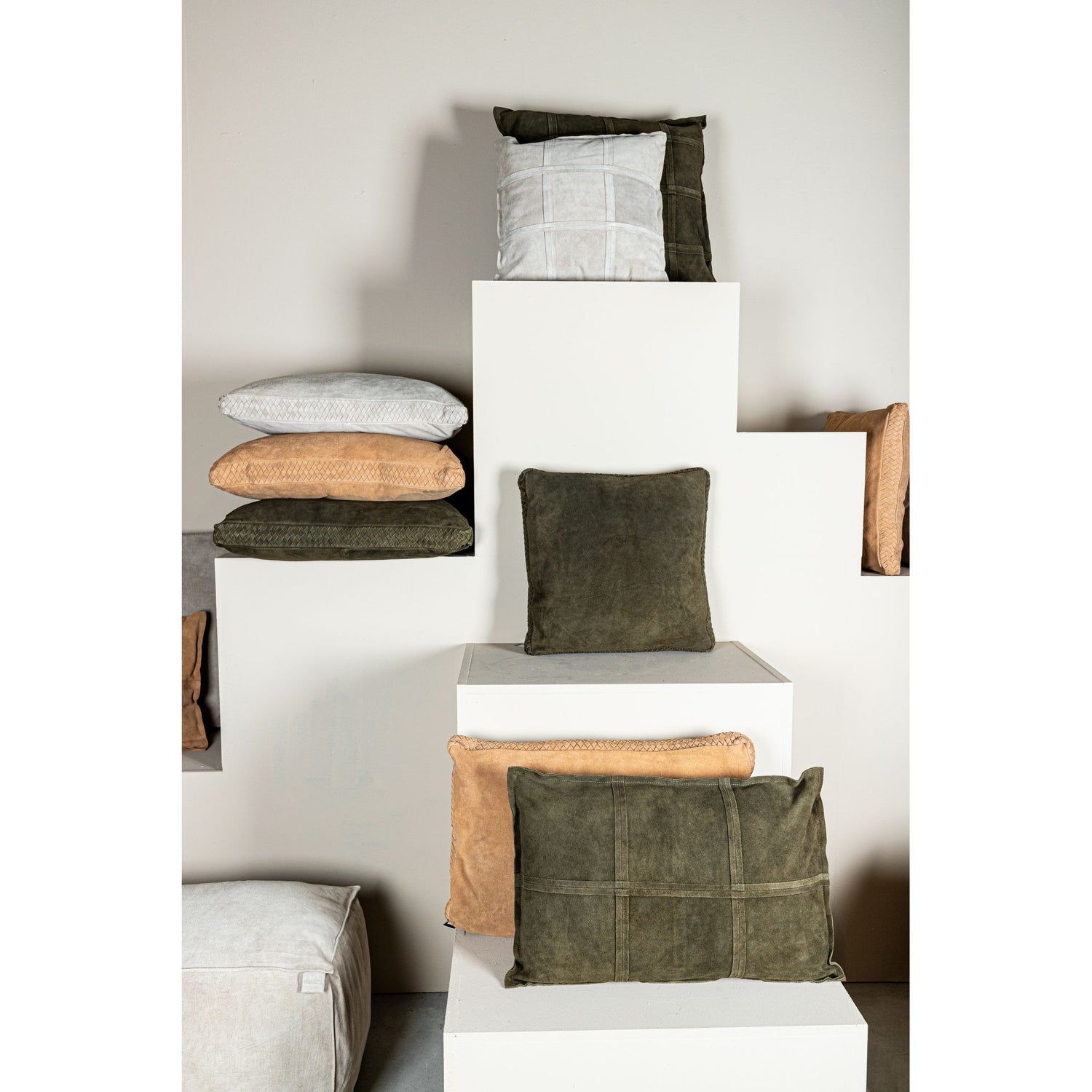Cushion - Camel Suede, Zipper, Polyester Filling, L – Suky | PTMD