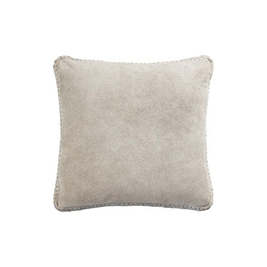 Kissen - Taupe Veloursleder, Reißverschluss, Polyesterfüllung, S – Suky | PTMD