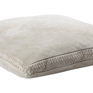 Kissen - Taupe Veloursleder, Reißverschluss, Polyesterfüllung, L – Suky | PTMD