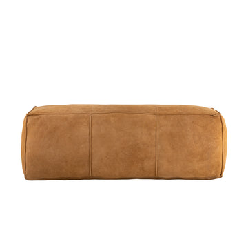 Hocker rechteckig aus Wildleder mit handgefertigtem Finish und dekorativer Naht – Marieke | PTMD - Esszett Luxury | Stilvolles Wohnen mit Charakter