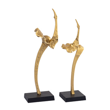 Statue - Cast Aluminum, Gold Swan, Black Base – Yobie | PTMD