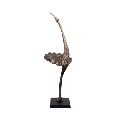 Statue – Abstraktes Design, Geschwungene Form, Aluminium Material, Braun, S – Yobie | PTMD