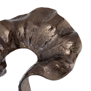 Statue – Messing Aluminium, Schwarze Basis, Skulpturales Design, L - Yobie | PTMD