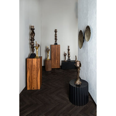 Kerzenständer aus Aluminiumguss mit Handmade - Finish L – Mataly | PTMD - Esszett Luxury | Stilvolles Wohnen mit Charakter