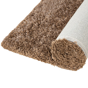 Rug - Hand-woven structure, Rectangular shape, Brown fabric surface, L - Jups | PTMD