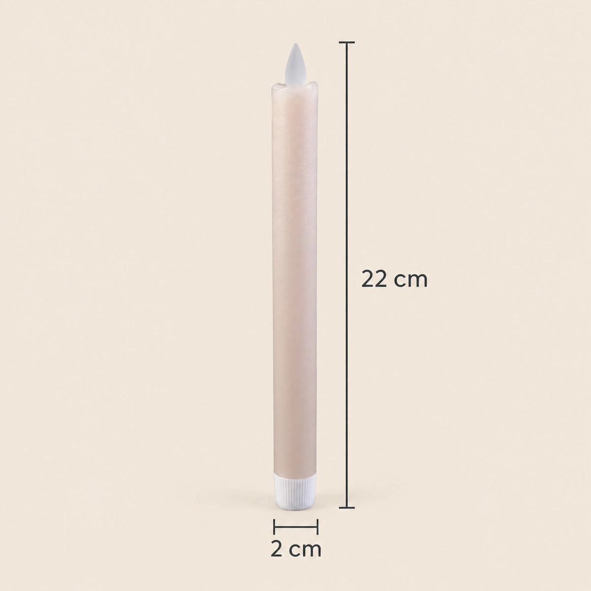LED taper candle with moving flame and timer function battery operated - Led | PTMD