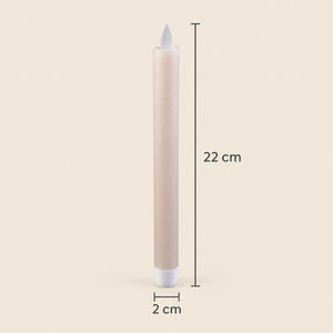 LED taper candle with moving flame and timer function battery operated - Led | PTMD