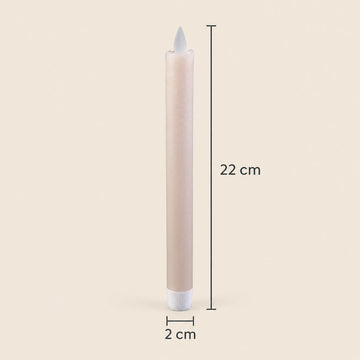 LED-Stabkerzen mit beweglicher Flamme, 22 cm hoch | PTMD