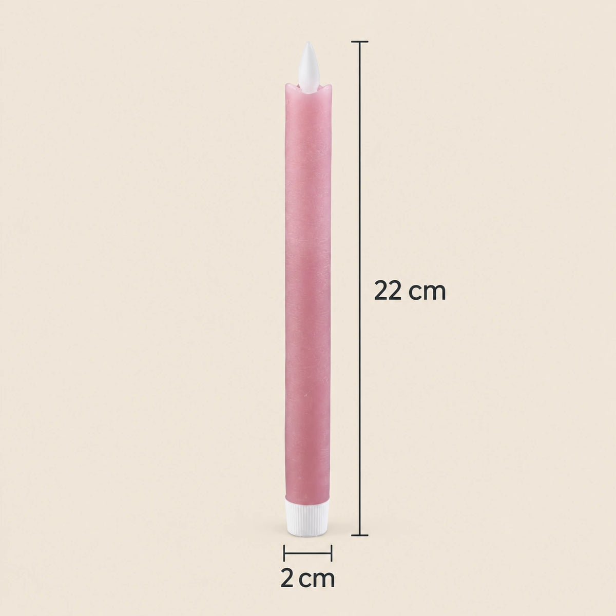 LED taper candle with moving flame and timer function battery operated - Led | PTMD