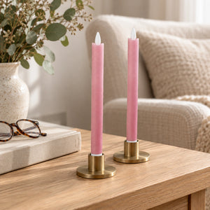 LED taper candle with moving flame and timer function battery operated - Led | PTMD