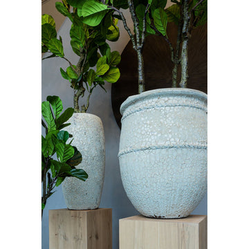 Topf – Krug Design, Runde Form, Keramik Material, Weiß, Niedrig  – Tony | PTMD