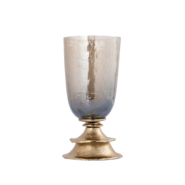 Windlicht aus Glas & Aluminium mit Luster - Oberfläche & Stormlight - Design S – Cevar | PTMD - Esszett Luxury | Stilvolles Wohnen mit Charakter