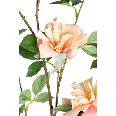 Wildrosenblume – Hellrosa Rose, Polyesterstoff, Halbhandgefertigt | PTMD
