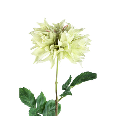 Kunstblume aus Polyester mit Dahlienblüte & grünen Blättern – Dahlia Flower | PTMD - Esszett Luxury | Stilvolles Wohnen mit Charakter