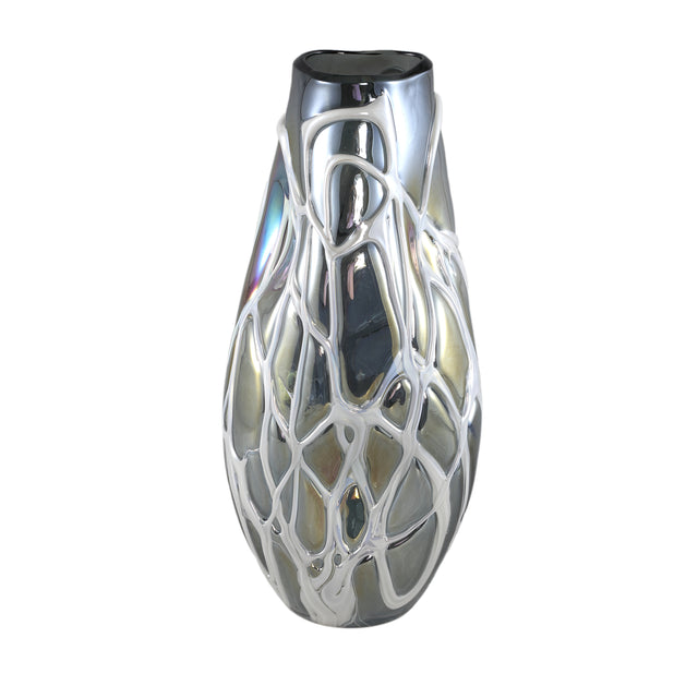 Vase aus massivem Glas mit organischer Form & dekorativer Oberflächenstruktur L – Conck | PTMD - Esszett Luxury | Stilvolles Wohnen mit Charakter