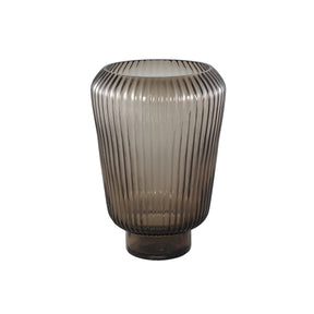 Vase aus massivem Glas, gerippte Struktur, rundes Design – Joyca L | PTMD - Esszett Luxury | Stilvolles Wohnen mit Charakter