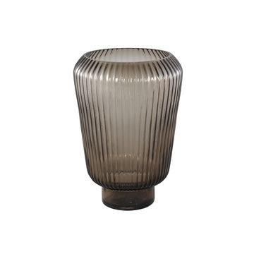 Vase aus massivem Glas, gerippte Struktur, rundes Design – Joyca L | PTMD - Esszett Luxury | Stilvolles Wohnen mit Charakter
