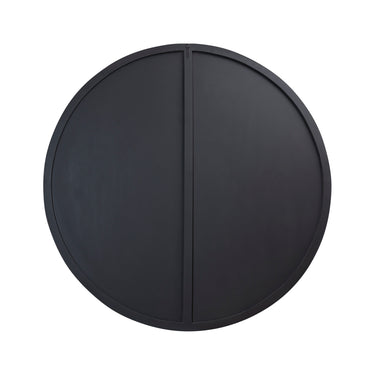 Wandpaneel – Geschnitztes Design, Runde Form, MDF Material, Schwarz – Zapp | PTMD