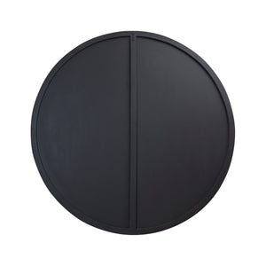 Wandpaneel – Geschnitztes Design, Runde Form, MDF Material, Schwarz – Zapp | PTMD