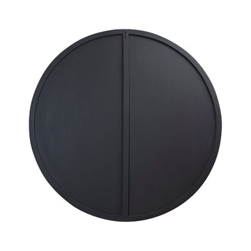 Wandpaneel – Geschnitztes Design, Runde Form, MDF Material, Schwarz – Zapp | PTMD