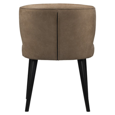 Esszimmerstuhl – Terra Leder Polsterung, Metallgestell, Taupe Farbton – Fiori | PTMD