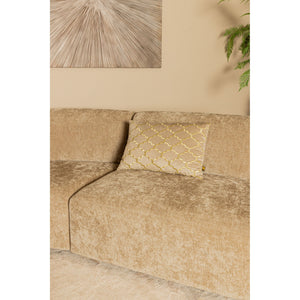 Sofa – creme Oberfläche, Stoff Bezug, rechte Ottomane – Lujo | PTMD