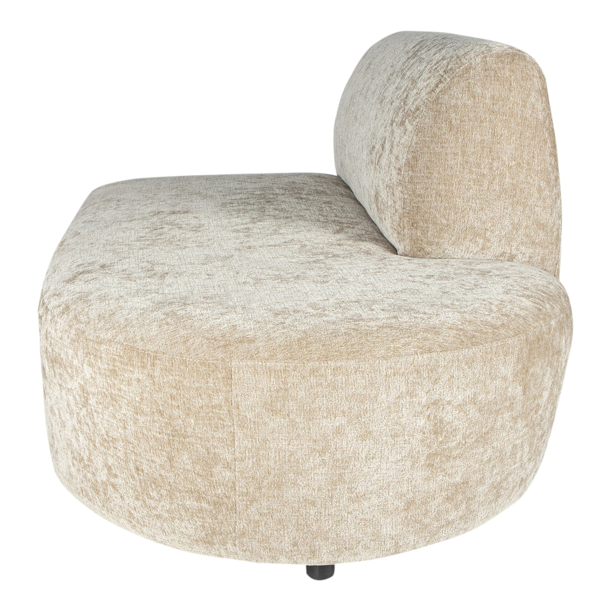 Sofa – creme Oberfläche, Stoff Bezug, rechte Ottomane – Lujo | PTMD