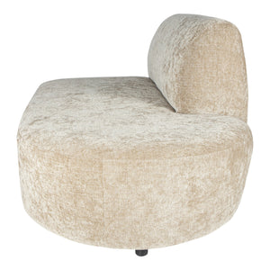 Sofa – creme Oberfläche, Stoff Bezug, rechte Ottomane – Lujo | PTMD