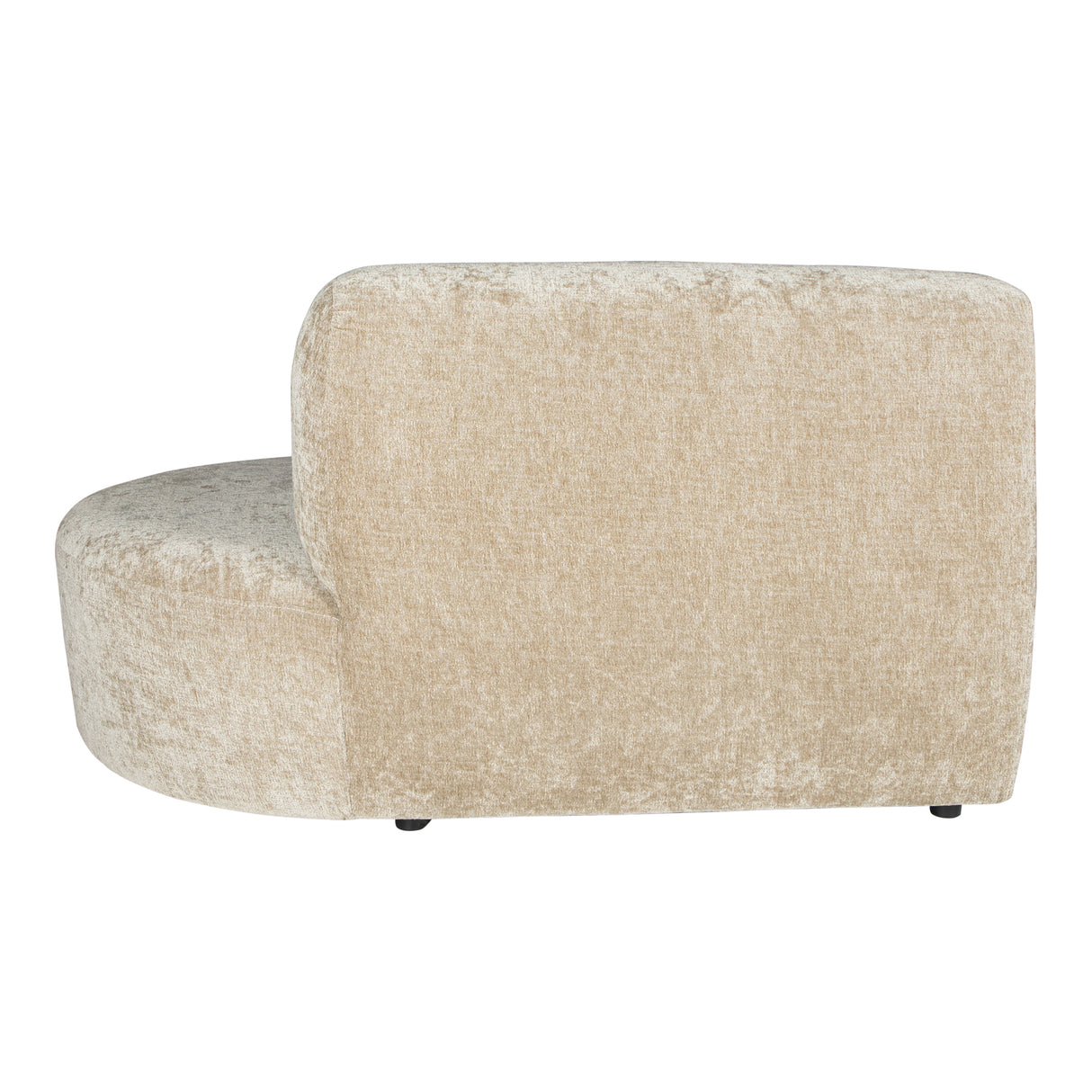 Sofa – creme Oberfläche, Stoff Bezug, rechte Ottomane – Lujo | PTMD