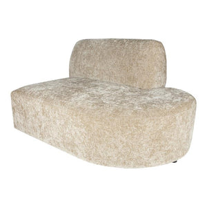 Sofa – creme Oberfläche, Stoff Bezug, rechte Ottomane – Lujo | PTMD