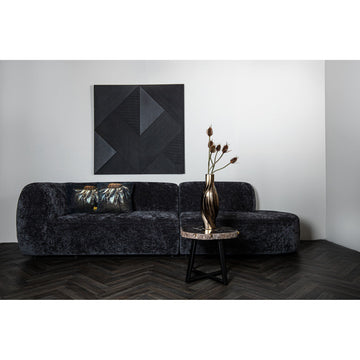 Sofa – creme Oberfläche, Stoffbezug, Longchair Pouf – Lujo | PTMD